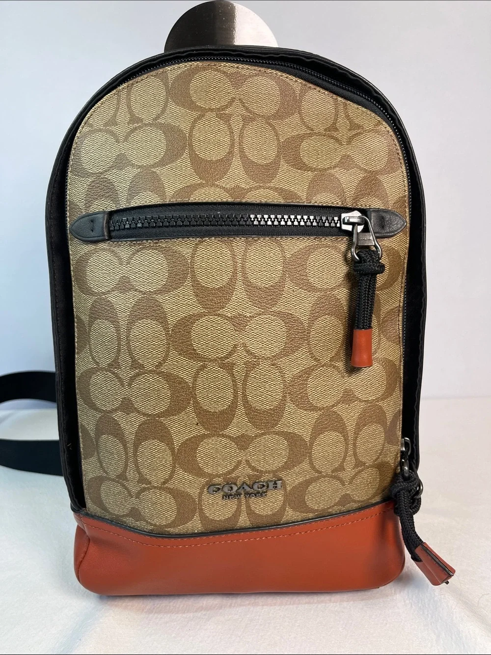 Coach J1944-F87820 Graham Pack Signature Canvas Sling Backpack
